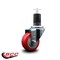 Service Caster 3'' Red Poly Wheel Swivel 1-5/8'' Expanding Stem Caster SCC-EX20S314-PPUB-RED-158 - alternate 4